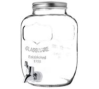 Distributeur de boissons KADAX en verre, 4L, distributeur de jus, distributeur de limonade, carafe en verre, bouteille de robinet, distributeur de boissons pour boissons froides, distributeur