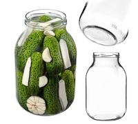 KADAX Bocal en Verre 3L Ø82mm - pour choucroute, Kimchi, Kombucha, Fermentation | sans Couvercle, hermétique, Lave-Vaisselle, BPA-Free | Bocal de Fermentation