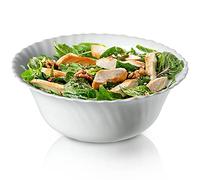 KADAX Bol Ø 20 cm, bol en verre trempé, bol à fruits, saladier, bol à dessert, bol à céréales, bol à soupe, bol à collation, passe au lave-vaisselle (blanc)