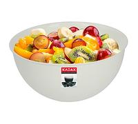 KADAX Bol en Plastique, saladier, Bol à mélanger empilable, Bol en Plastique, Bol de Cuisine, Bol de Service Rond pour Cuisine, Salade, pâte, Passe au Lave-Vaisselle (2L, crème)