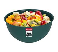 KADAX Bol en Plastique, saladier, Bol à mélanger empilable, Bol en Plastique, Bol de Cuisine, Bol de Service Rond pour Cuisine, Salade, pâte, Passe au Lave-Vaisselle (5L, Vert)