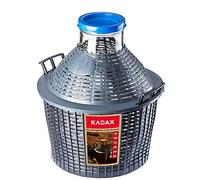 KADAX bonbonne en verre 10L - Ballons de fermentation à large ouverture avec panier pour vin, bière & cidre