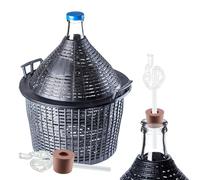 KADAX bonbonne en verre 10L - Ballons de fermentation avec panier, barboteur et bouchon pour vin & bière