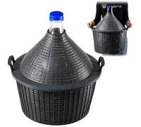 KADAX bonbonne en Verre 25L - Ballons de Fermentation à col étroit avec Panier pour vin, bière & cidre
