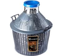KADAX bonbonne en Verre 5L - Ballons de Fermentation à Large Ouverture avec Panier pour vin, bière & cidre