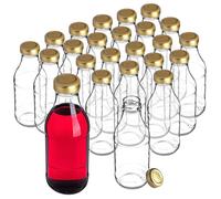 KADAX Bouteille de jus en verre 330 ml avec bouchon à vis pour bouteilles de jus pour jus, teintures, 24 x