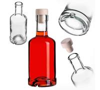 KADAX bouteille en verre 250ml - Bouteilles vides à bouchon en liège pour liqueurs, huile & schnaps