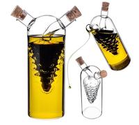 KADAX Bouteilles en Verre 300ml avec Bouchon en liège - Bouteilles vides à remplir pour Liqueur, schnaps, Huile et vinaigre, idéales pour Cadeaux et Faire Maison