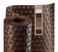 KADAX Brise-vue pour balcon, terrasse, clôture, brise-vue en rotin polyéthylène résistant aux intempéries, vendu au mètre, toile de balcon avec serre-câbles, clôture brise-vue (0,9x1m, marron clair)