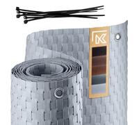 KADAX Brise-vue pour balcon, terrasse, clôture, brise-vue résistant aux intempéries en rotin PE, voilage de balcon avec serre-câble, brise-vue, revêtement de balcon, protection contre le vent (0,9 m x