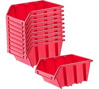 KADAX caisse d'atelier empilable "Viken", caisse empilable, 490 mm, rouge, 10 pièces
