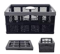 KADAX Caisse pliante en plastique - 47 x 34 x 21,5 cm - Avec poignées - Panier pliable - Panier de rangement pour bureau