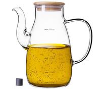 KADAX Carafe à huile 500 ml en verre borosilicate, bouteille d'huile avec graduation, bec verseur et couvercle, carafe en verre pour huile, carafe à huile en verre, bouteille pour huile et huile