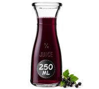 KADAX Carafe sans couvercle en verre, universelle, pour tous les types de boissons et jus (250 ml)