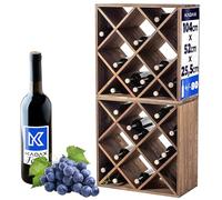 KADAX Casier en bois pour vin, 52 x 25,5 x 104 cm, étagère empilable pour nombre de bouteilles, armoire rustique stable