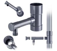 KADAX Collecteur d'eau de pluie avec vanne 80mm - gris IBCLZ1-080