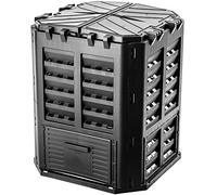 KADAX Composteur de Jardin 360L, Une Solution Écologique et Pratique pour Transformer Vos Déchets Organiques en Engrais Nature, Bac à Compost (Noir)
