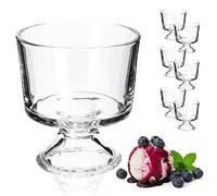 KADAX Coupes à Glace de 280 ml, Élégantes Coupes à Dessert en Verre Transparent, Idéales pour Servir des Glaces, Sorbets et Puddings (Lot de 6)