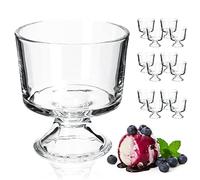 KADAX Coupes à Glace de 280 ml, Élégantes Coupes à Dessert en Verre Transparent, Idéales pour Servir des Glaces, Sorbets et Puddings (Lot de 12)