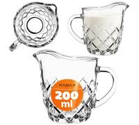 Pot à lait KADAX en verre, pot à lait avec poignée, pot à crème pichet 200 ml