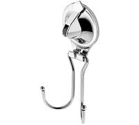 KADAX Crochets à ventouse en acier inoxydable, crochets pour serviettes solides 10 kg max., crochets pour peignoir avec ventouse, crochets muraux, crochets pour cuisine (double)