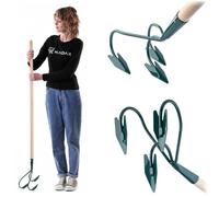 KADAX Cultivateur à main en métal Aérateur de sol - Râteau à fleurs - Accessoire de jardin