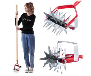 KADAX Cultivateur "Berget", fraise de jardin, scarificateur pour jardin avec manche en bois, 13 cm