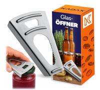 KADAX Décapsuleur en métal pour bouteilles et bocaux - Décapsuleur pour couvercles à visser - Ouvre-bocal pour personnes âgées - Ouvre-couvercle à visser - Ouvre-bouteille polyvalent (15 cm)