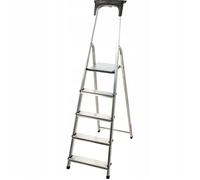 KADAX Échelle de ménage en aluminium 5 marches étagère pliable 125 kg