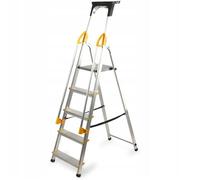 KADAX échelle en aluminium, "Bykle", 162 cm, échelle avec main courante, 5 marches