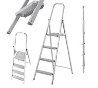 KADAX Échelle en acier 4 marches universelle unilatérale pliable maison