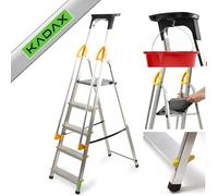 KADAX Échelle en Aluminium avec Une Capacité de Charge de 150 kg, Escabeau avec Conception Robuste pour Travaux Domestiques et Professionnels (5 Marches)