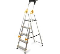 KADAX échelle en aluminium, "Bykle", 162 cm, échelle avec main courante, 5 marches