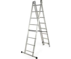 KADAX échelle multifonctionnelle " Holem ", échelle multifonctionnelle en aluminium, échelle jusqu'à 150 kg, 8 marches