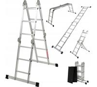 KADAX échelle polyvalente 12 marches, échelle multifonctionnelle en aluminium, échelle en aluminium