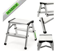 KADAX Escabeau en Aluminium avec Marches Antidérapantes et Conception Pliable pour Un Stockage et Un Transport Faciles, Échelle Légère (2 Marches)