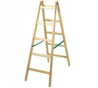 KADAX échelle "Salo", échelle en bois, échelle double jusqu'à 150 kg, 152 cm, 5 marches