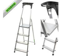 KADAX Escabeau Pliant en Aluminium, 5 marches - Charge Max. 125 kg, léger et Stable pour Usage Domestique et Professionnel
