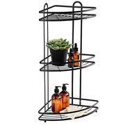 KADAX Étagère d'angle en acier revêtu par poudre pour salle de bain, panier de douche, étagère de douche, support mural, organisateur de douche