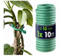 KADAX Fil de Jardin 10 mm x 10 m, Fil de Liaison avec Noyau en Acier Robuste et revêtement en Mousse Douce en Vert, Fil pour Fleurs, Fil épais pour Le Jardin
