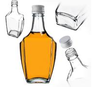 KADAX Flacon en verre pour teinture 250 ml avec bouchon blanc, 50 pièces.