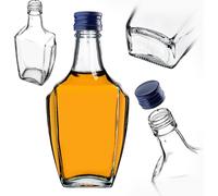 KADAX Flacon en verre pour teinture 250 ml avec bouchon bleu marine, 50 pièces.