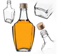 KADAX Flacon en verre pour teinture 250 ml avec bouchon doré 50 pièces.