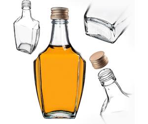 KADAX Flacon en verre pour teinture 250 ml avec bouchon doré 50 pièces.