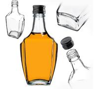 KADAX Flacon en verre pour teinture 250 ml avec bouchon noir, 50 pièces.