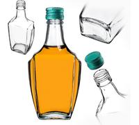 KADAX Flacon en verre pour teinture 250 ml avec bouchon vert 50 pièces.