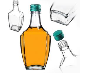 KADAX Flacon en verre pour teinture 250 ml avec bouchon vert 50 pièces.