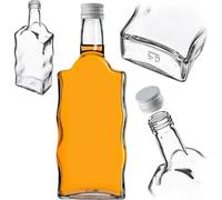 KADAX Flacon en verre pour teinture 500 ml avec bouchon blanc 50 pièces.
