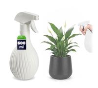 KADAX Flacon pulvérisateur en plastique de 600 ml avec récipient à billes, pulvérisateur d'eau vide pour le nettoyage de la maison, jardin, coiffeur, plantes et fleurs (blanc)