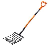 KADAX Fourche à Pommes de Terre dotée d'une Tête en Acier Trempé au Carbone et des Dents Arrondies, Outil de Jardin avec Manche Long (10 Dents)